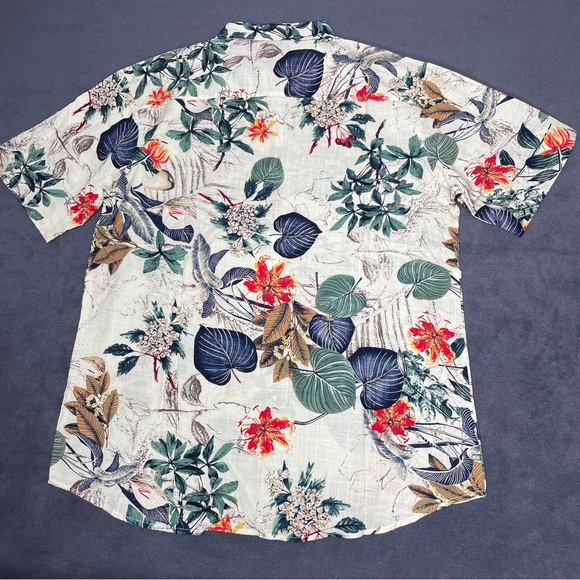 Jogal Hawaiian 2 Piece Set Shirt Shorts Floral Beach Sz L - Picture 3 of 11